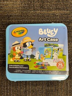 Crayola Bluey Art Case - Light Blue Travel Art Kit